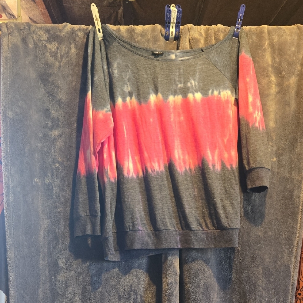 Torrid Charcoal Cozy off shoulder tshirt